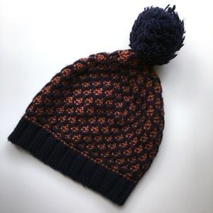 J CREW honeycomb hat | beanie took red blue